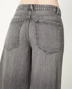 Jean Baggy Taille Haute - Gris Foncé
