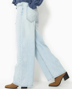 Jean Baggy Taille Haute - Bleu Clair