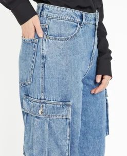 Jean Cargo Large - Bleu