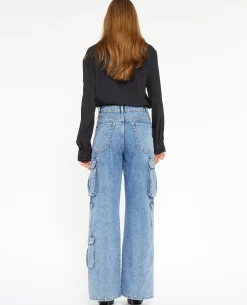 Jean Cargo Large - Bleu