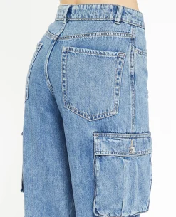 Jean Cargo Large - Bleu