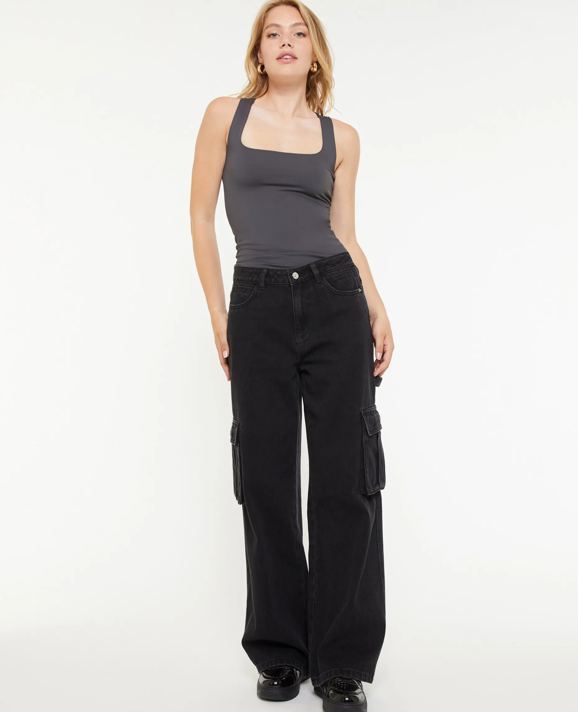 Jean Cargo Large - Noir