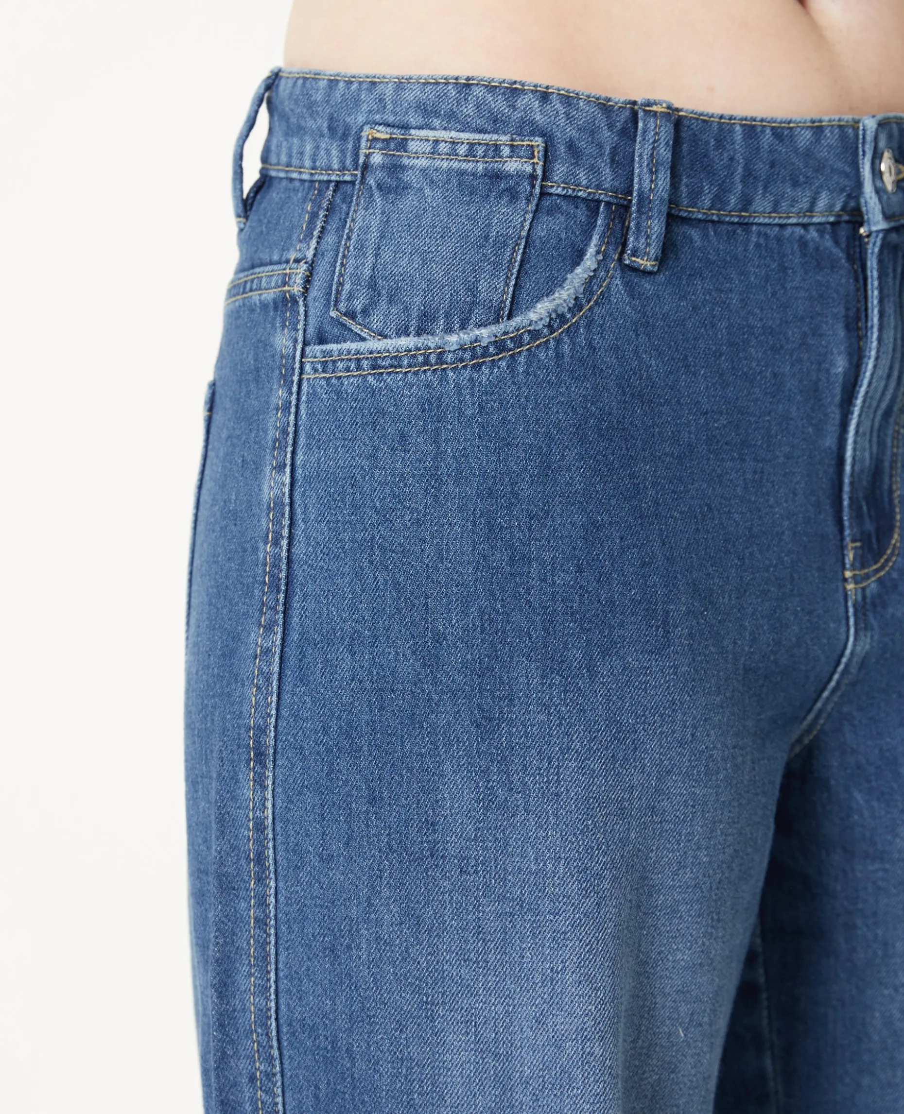 Jean Cargo Taille Regular - Bleu