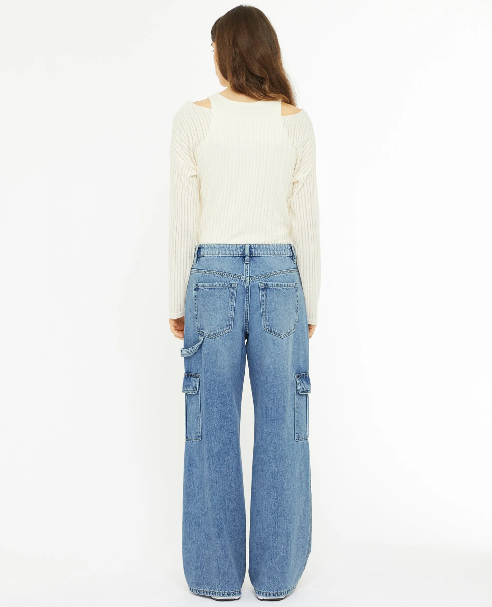Jean Cargo Taille Standard - Bleu Clair