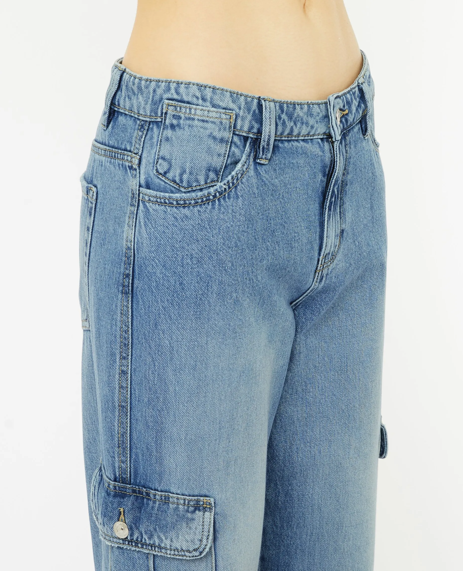 Jean Cargo Taille Standard - Bleu Clair