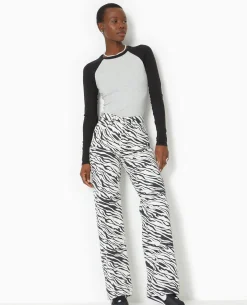 Jean Droit Motif Zè;bre - Noir