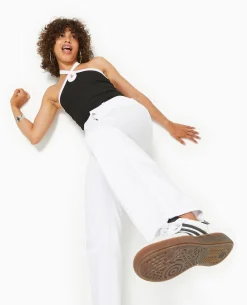 Jean Droit Taille Haute - Blanc