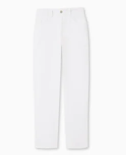 Jean Droit Taille Haute - Blanc