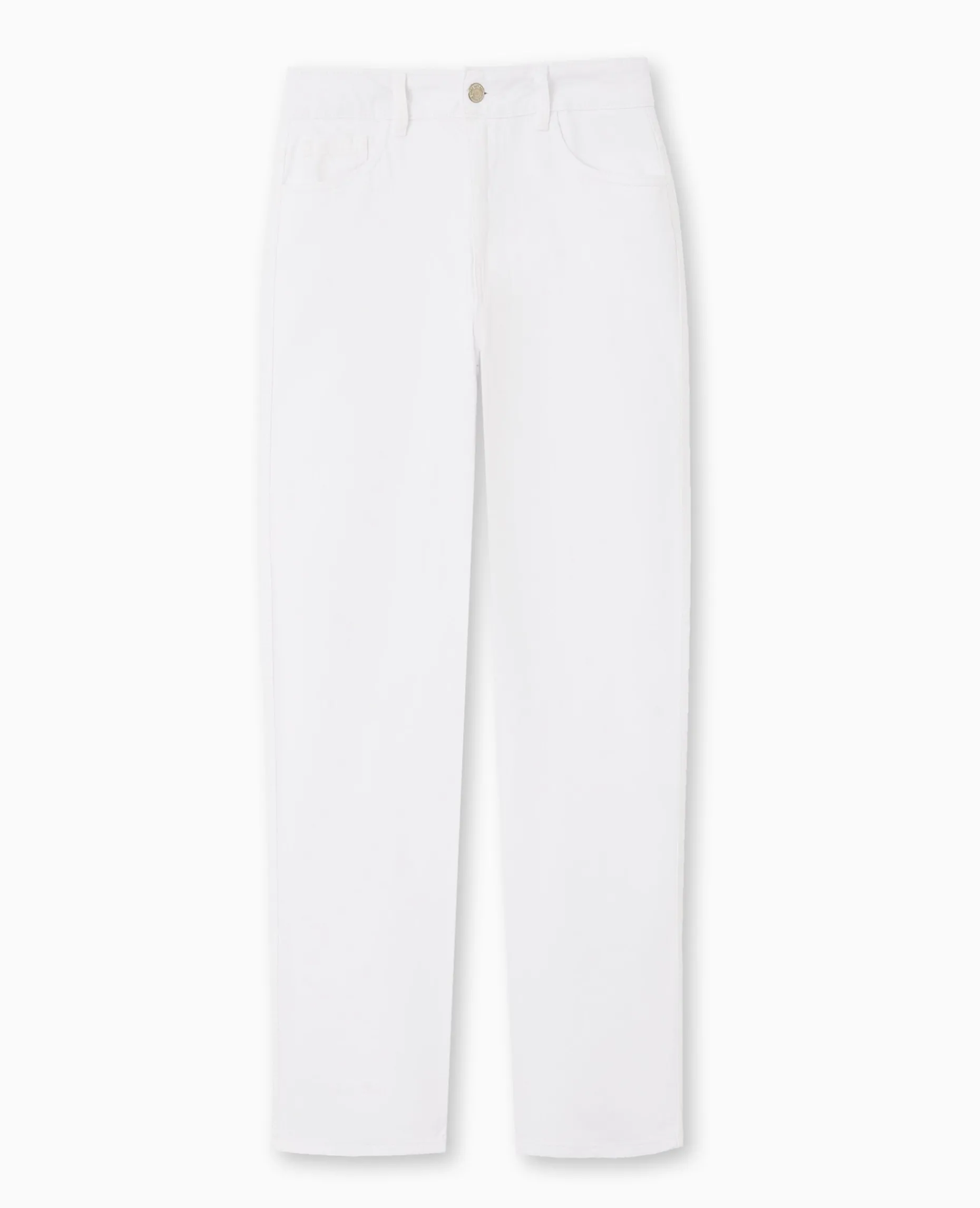 Jean Droit Taille Haute - Blanc