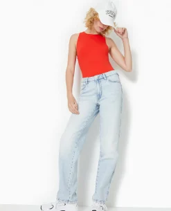 Jean Droit Taille Regular - Bleu Clair