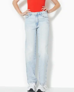 Jean Droit Taille Regular - Bleu Clair