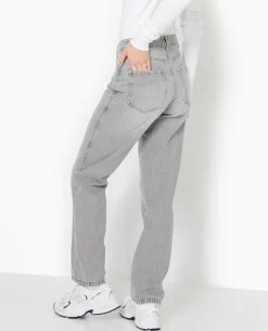 Jean Droit Taille Regular - Gris Clair
