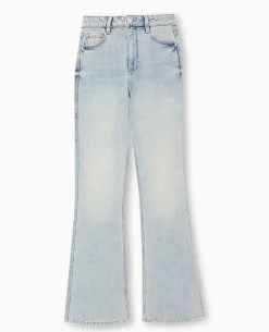 Jean Flare Taille Haute - Rose Clair