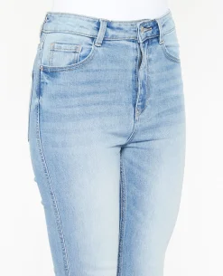Jean Flare Taille Haute - Bleu