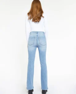 Jean Flare Taille Haute - Bleu