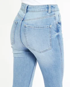 Jean Flare Taille Haute - Bleu