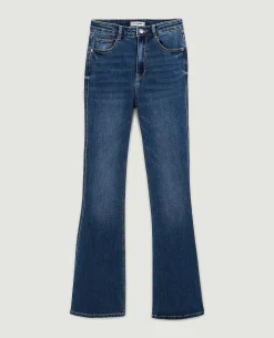 Jean Flare Taille Haute - Bleu Foncé