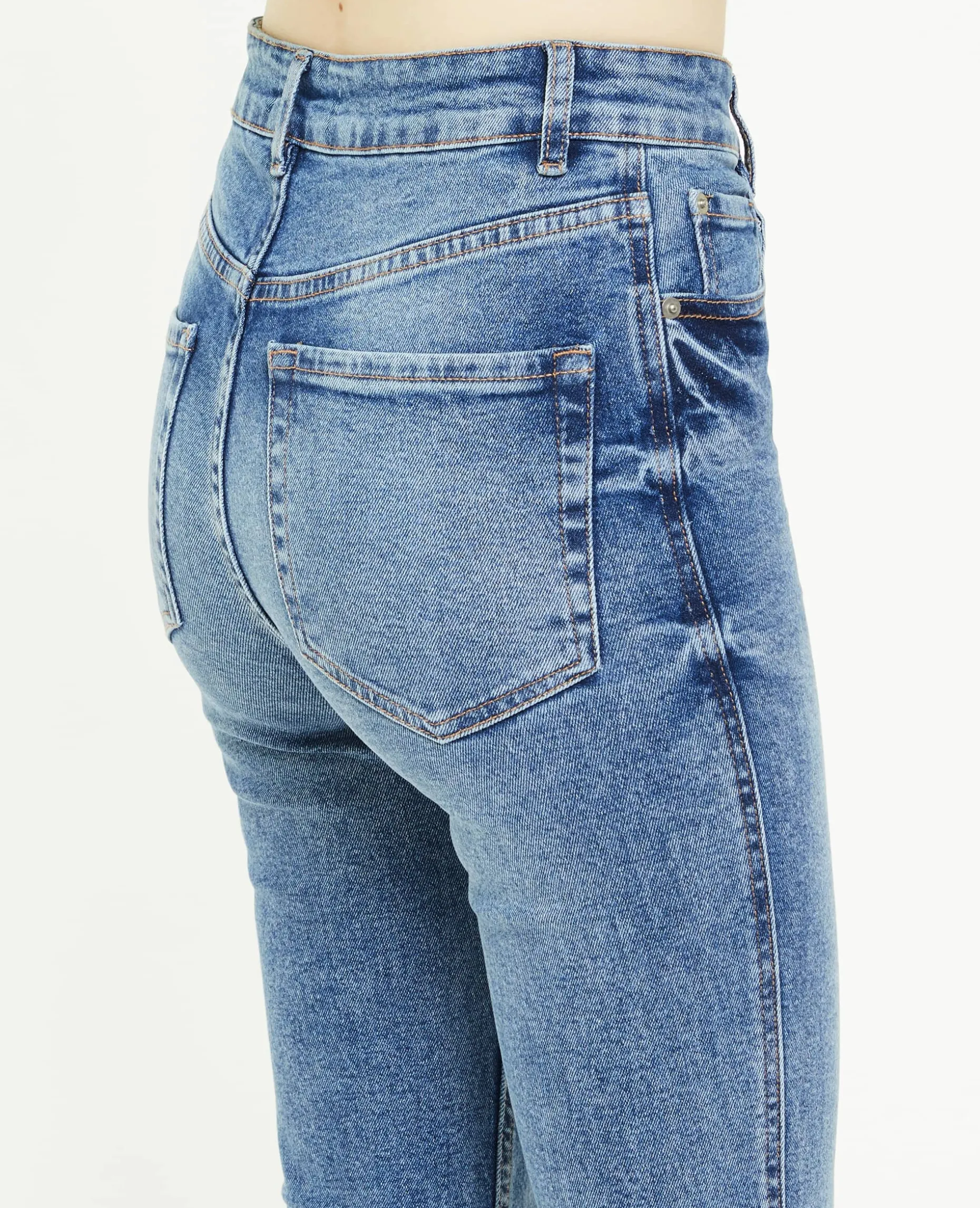 Jean Flare Taille Haute - Bleu