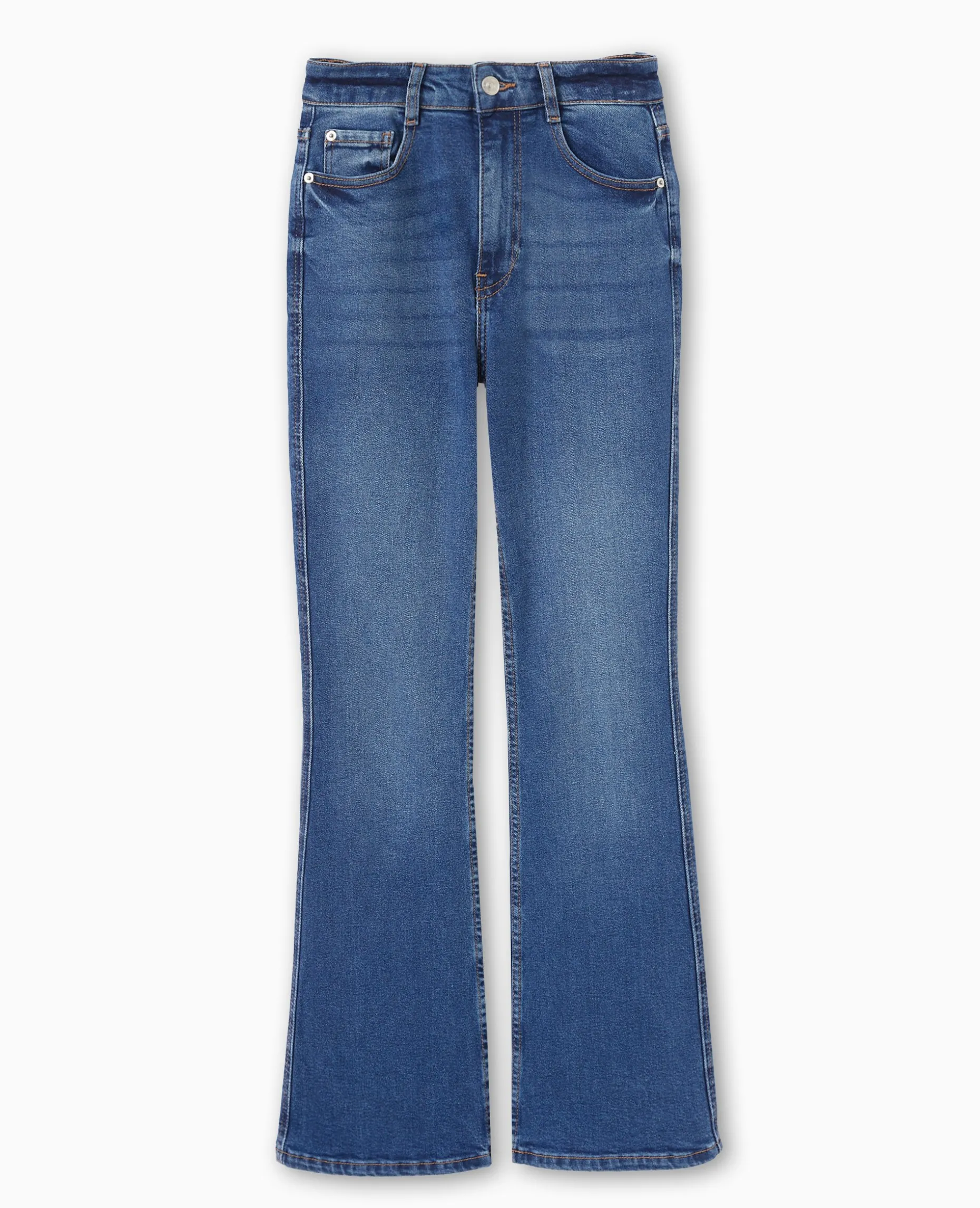Jean Flare Taille Haute - Bleu