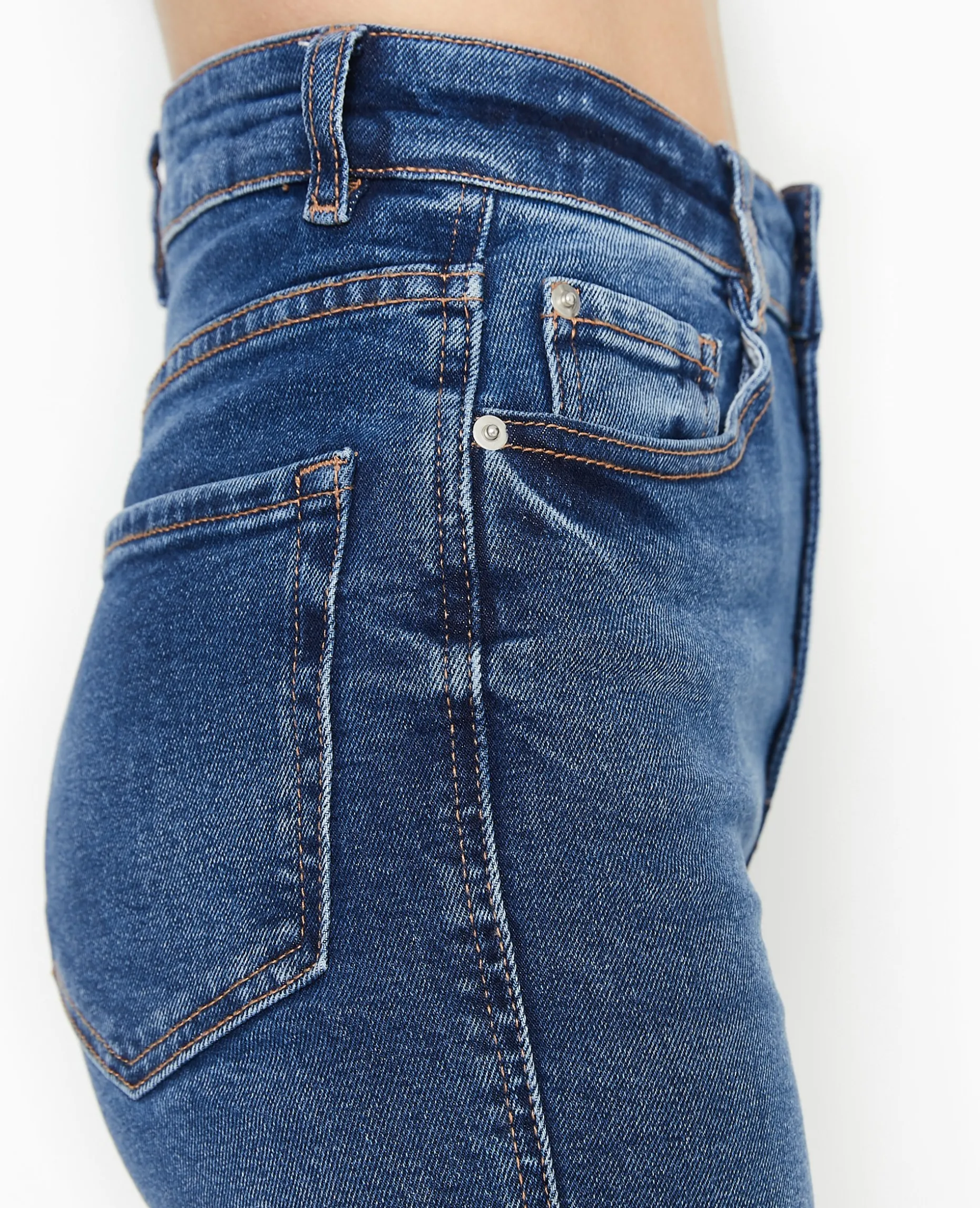 Jean Flare Taille Haute - Bleu