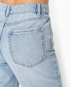 Jean Mom Taille Haute - Bleu