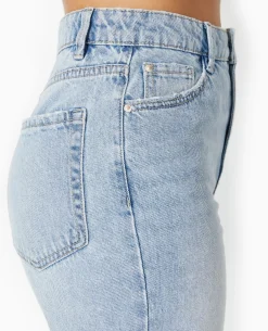 Jean Mom Taille Haute - Bleu