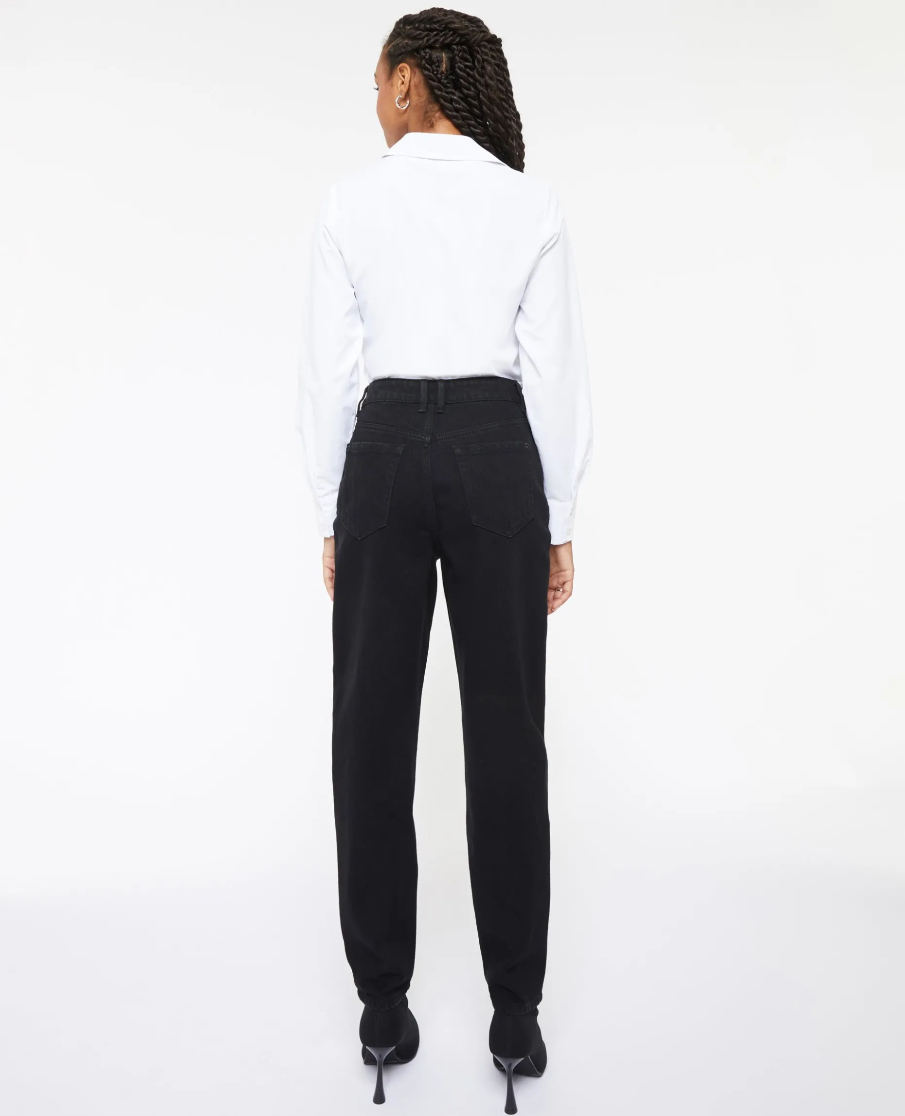 Jean Mom Taille Haute - Noir