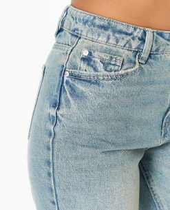 Jean Mom Taille Haute Destroy - Vert Kaki