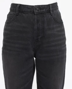 Jean Mom Taille Haute Trashé - Noir