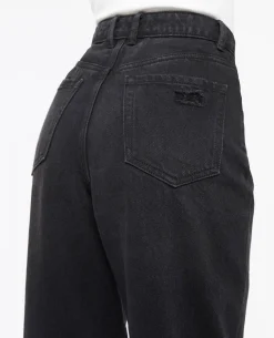 Jean Mom Taille Haute Trashé - Noir