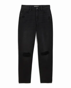 Jean Mom Taille Haute Trashé - Noir