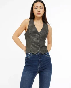 Jean Skinny Push Up Taille Regular - Bleu