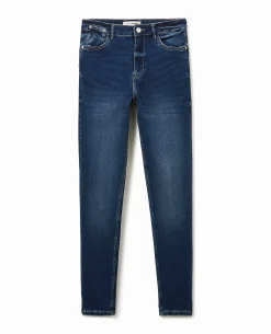 Jean Skinny Push Up Taille Regular - Bleu
