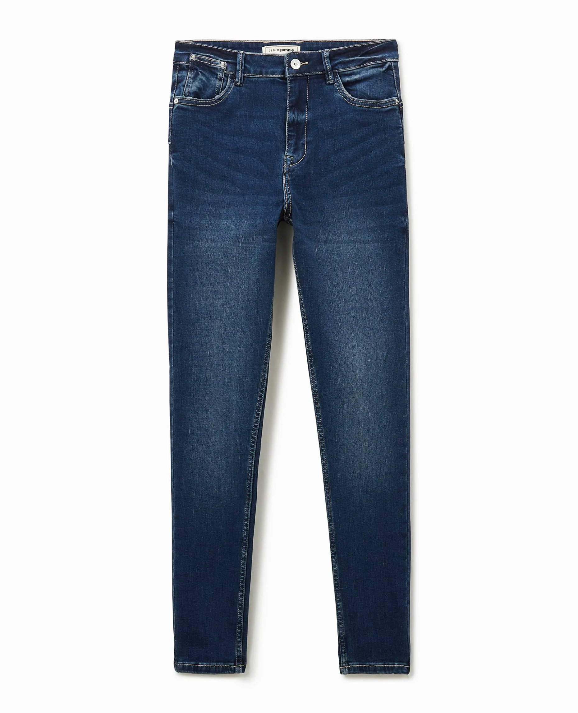Jean Skinny Push Up Taille Regular - Bleu