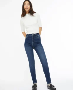 Jean Skinny Push Up Taille Regular - Bleu