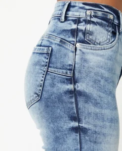 Jean Skinny Push Up Taille Regular - Bleu