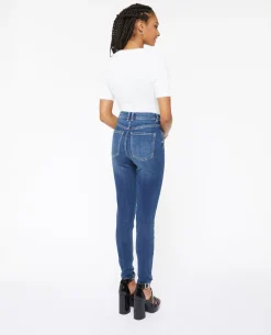 Jean Skinny Taille Haute - Bleu Marine