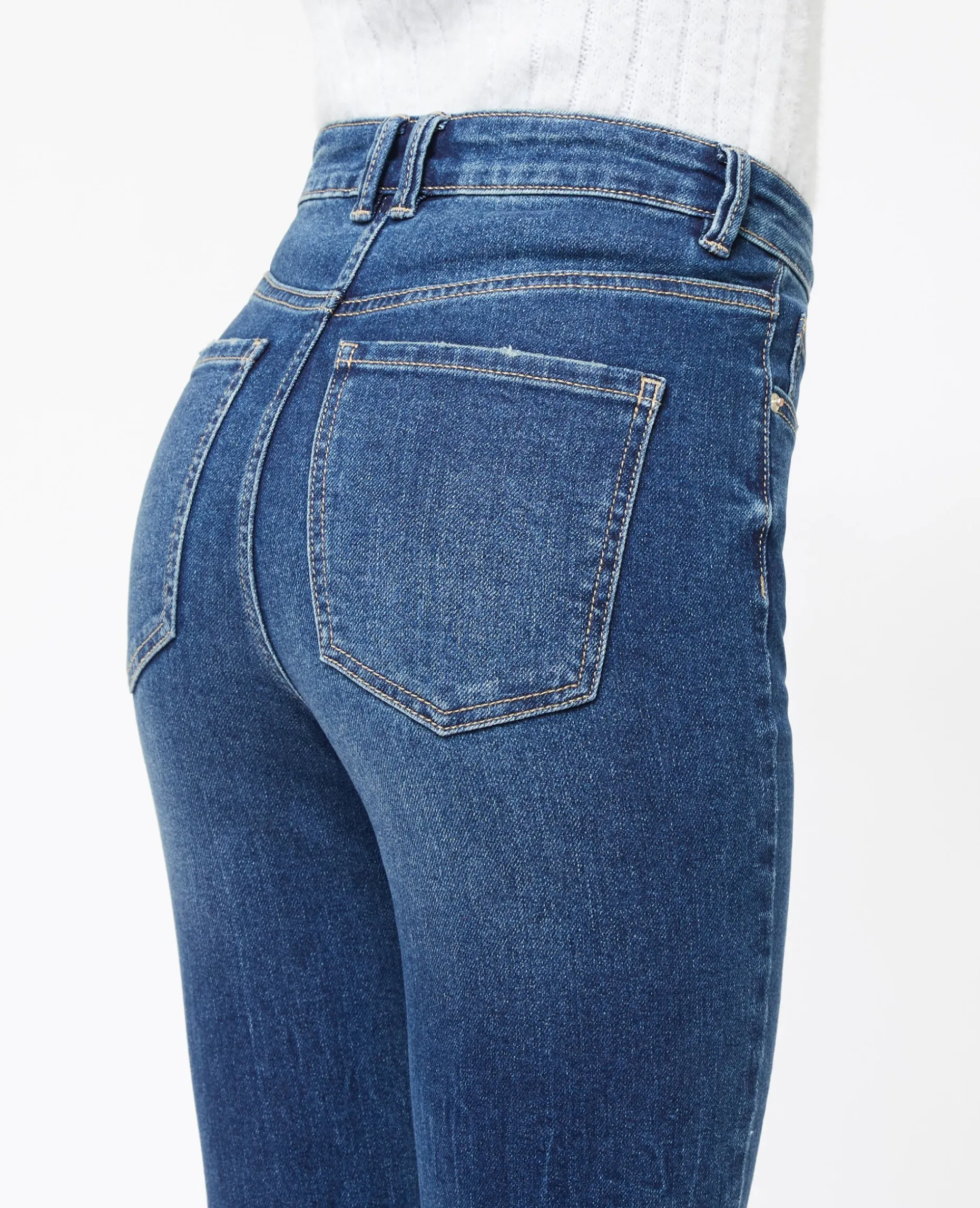 Jean Skinny Taille Haute - Bleu Marine
