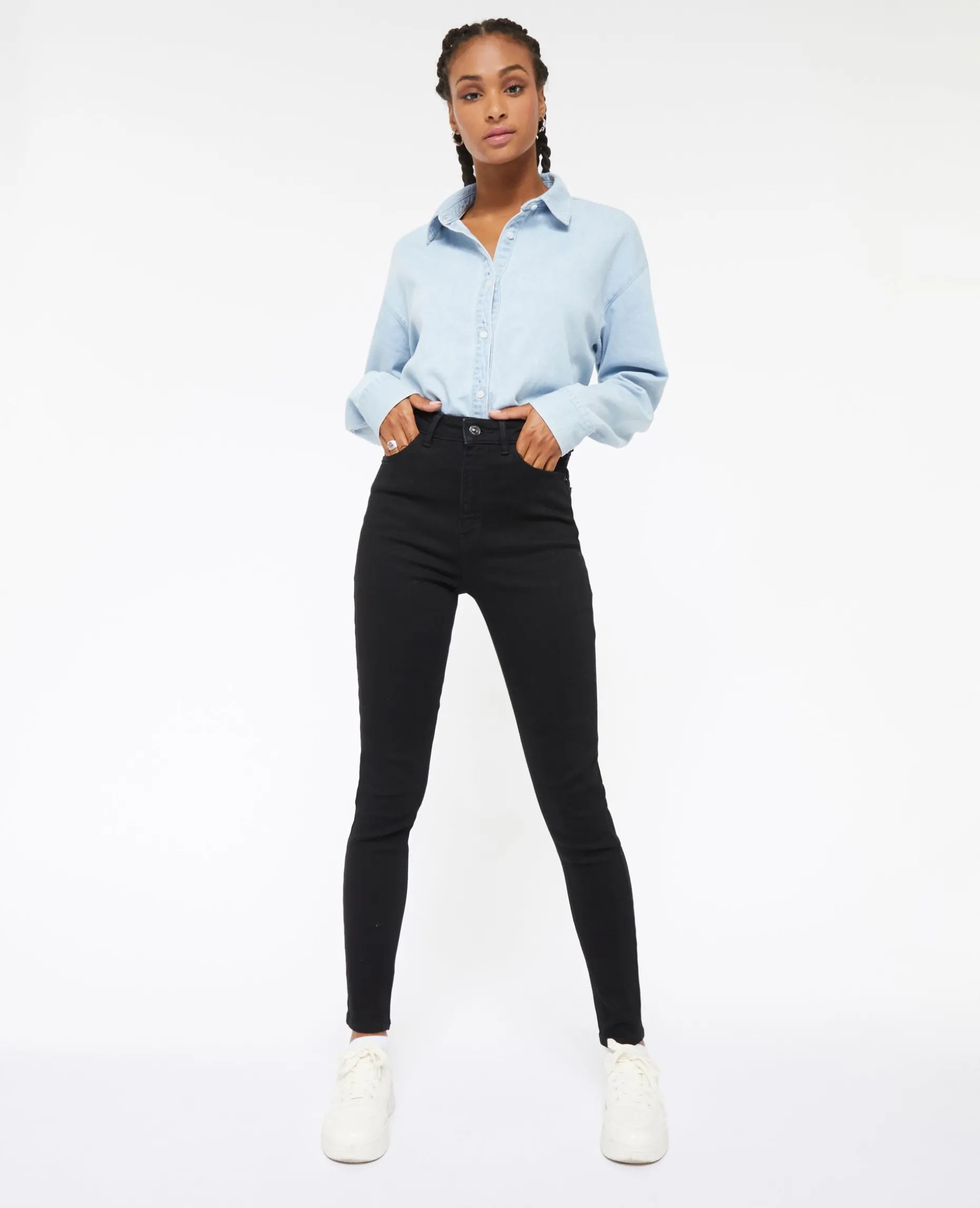 Jean Skinny Taille Haute - Noir