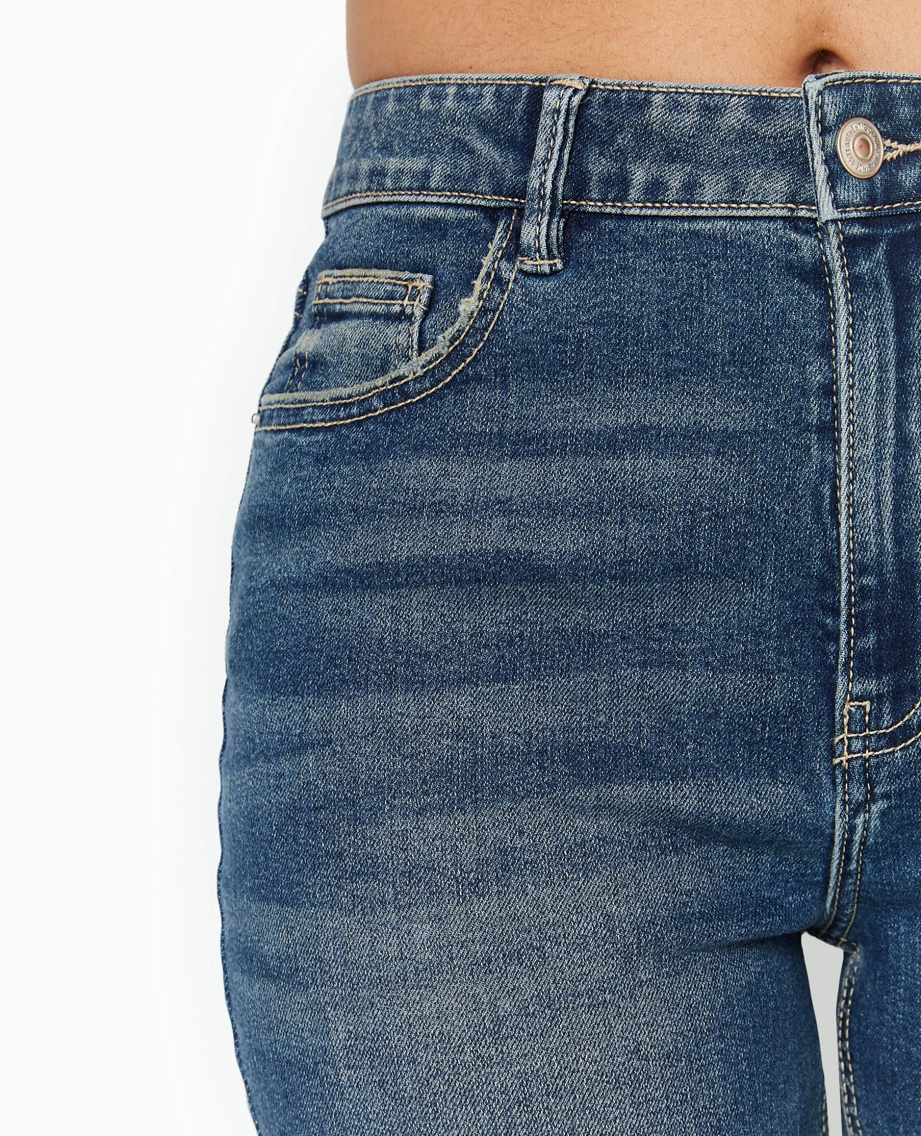 Jean Skinny Taille Haute - Bleu