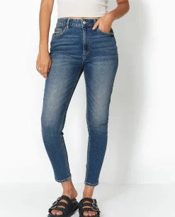 Jean Skinny Taille Haute - Bleu