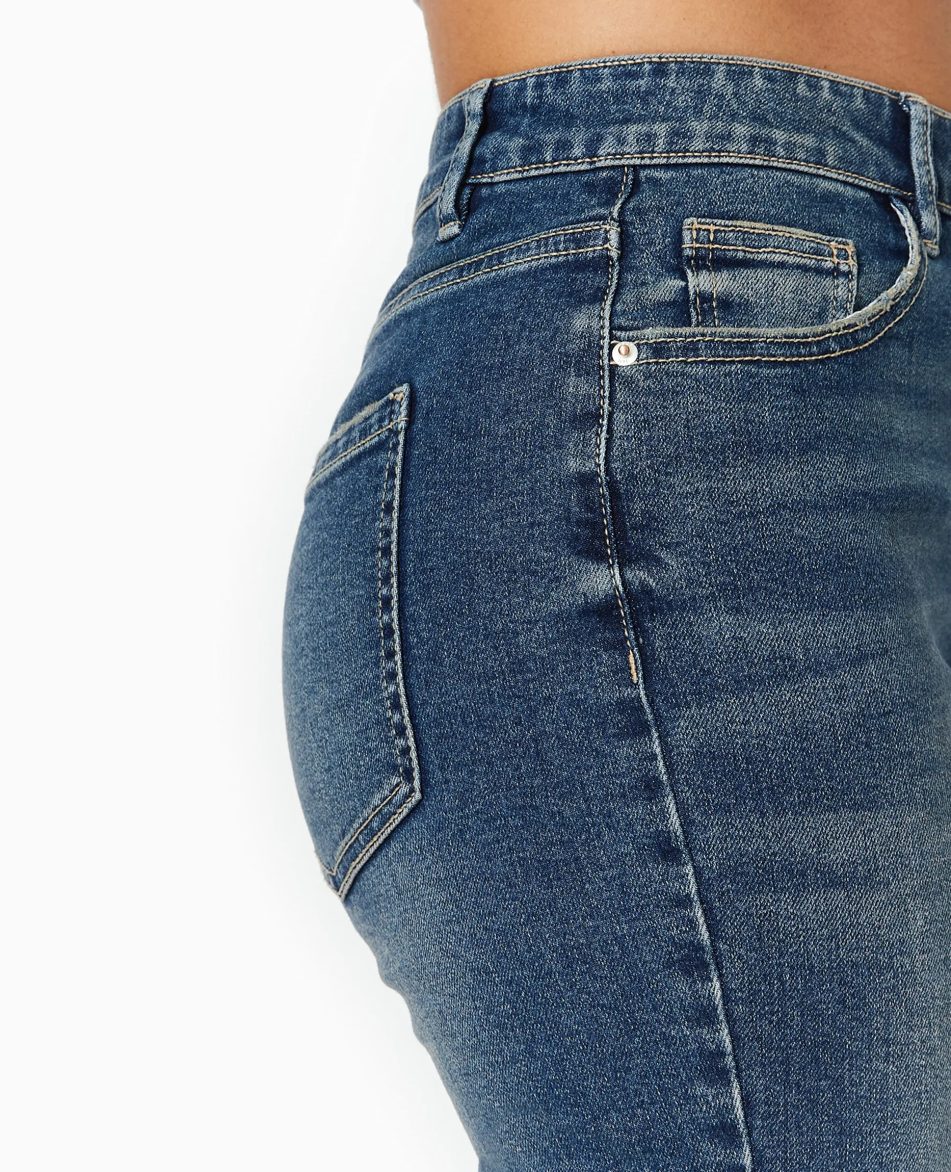 Jean Skinny Taille Haute - Bleu