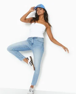 Jean Skinny Taille Haute - Bleu
