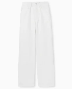 Jean Wide Extra Long Taille Haute - Blanc