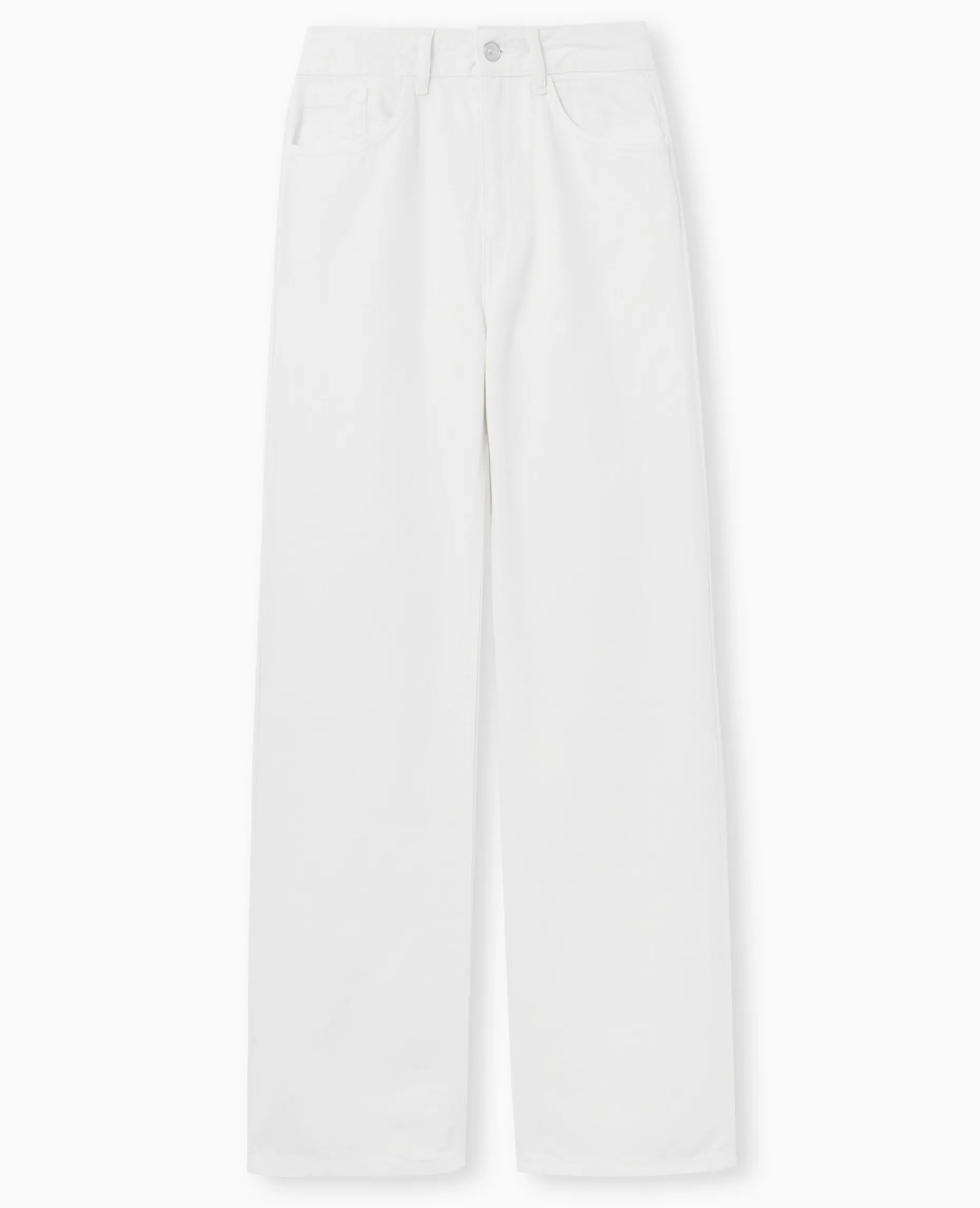 Jean Wide Extra Long Taille Haute - Blanc