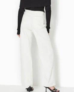 Jean Wide Extra Long Taille Haute - Blanc