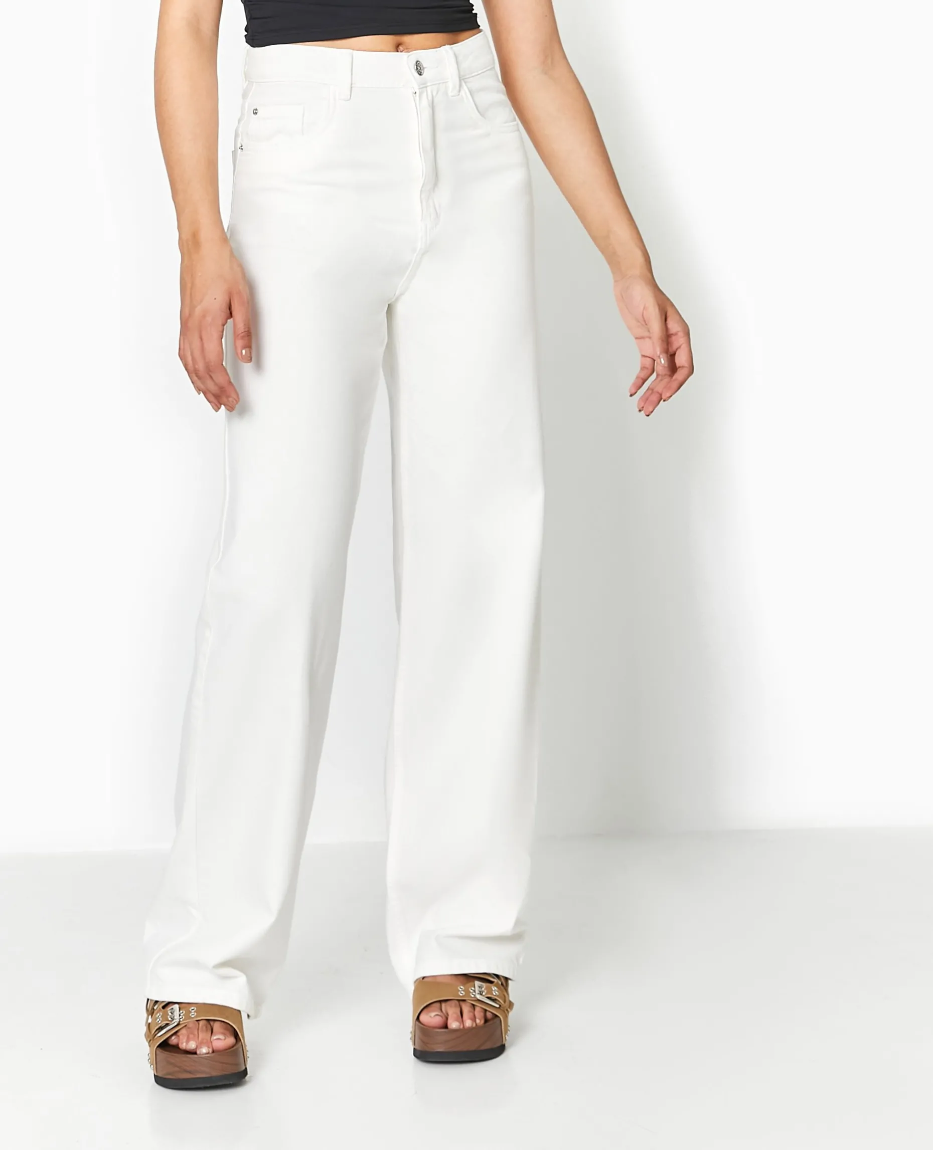 Jean Wide Loose Extra Long - Blanc