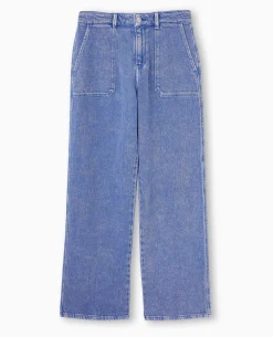 Jean Wide Souple Taille Regular - Lilas