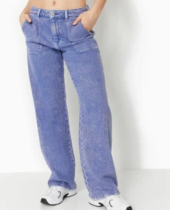 Jean Wide Souple Taille Regular - Lilas