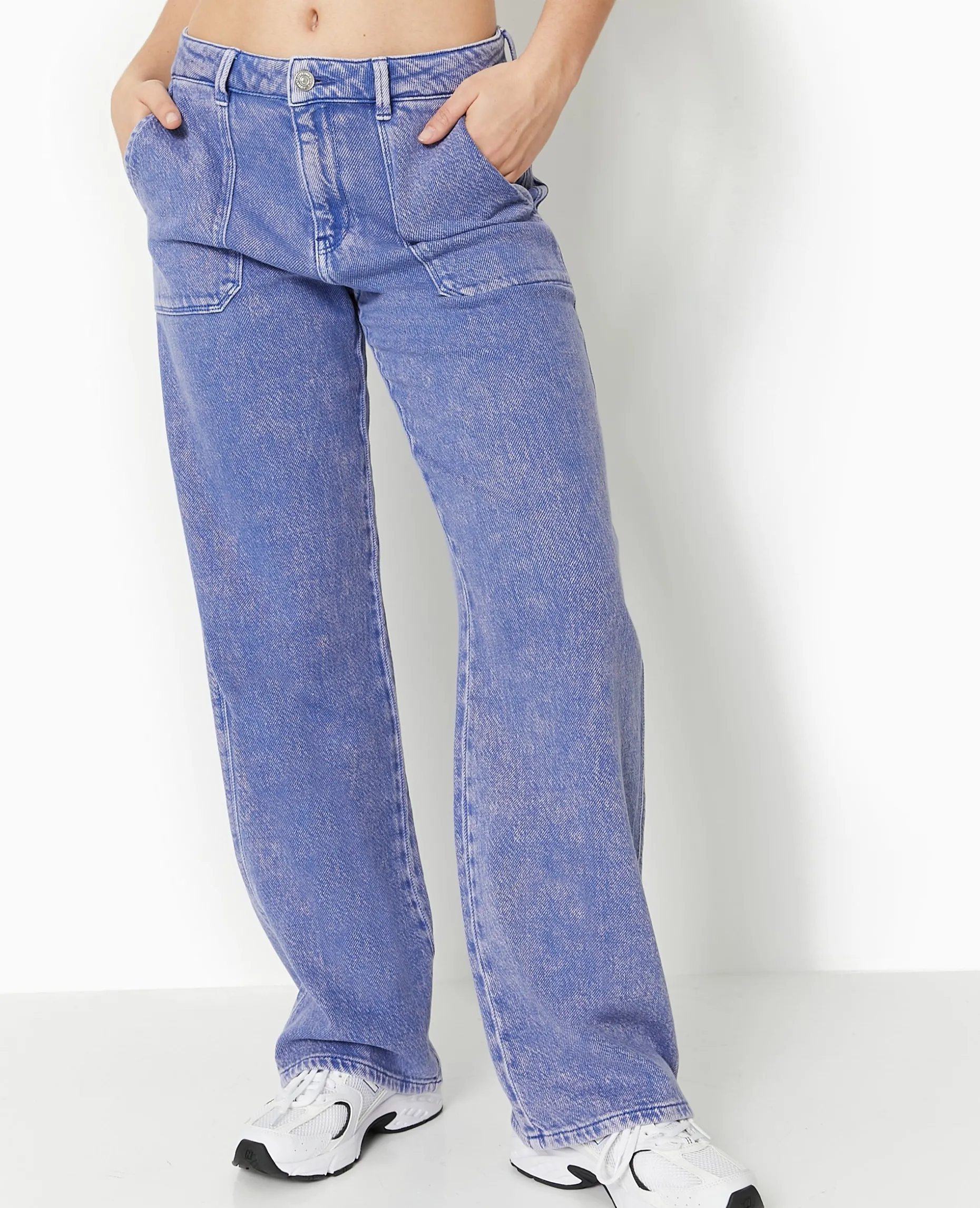 Jean Wide Souple Taille Regular - Lilas